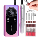 Draagbare elektrische nagelschuurmachine 45000RPM met LCD-display, oplaadbaar en stille manicure voor salon, 2u opladen, 10u gebruiksduur 8