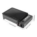 Draagbare gasgrill voor butaankartoes 41,5 x 28 x 11 cm Afneembare bak en druk 0,25 tot 0,3 MPa Zwart Voor kamperen en reizen 2