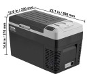 Draagbare koelbox 25 l 586×320×370 mm zwart-grijs compact voor in de auto voor reizen kamperen en langere ritten 2