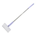 Draagbare mini mop met automatische vervanging van papieren doeken 70 cm Draaiende kop 360° 16 x 8 cm Kunststof Paars Voor vloeren Ramen en tegels 1