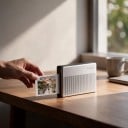 Draagbare pocket fotoprinter zonder inkt met Bluetooth, foto afdrukken 50 x 76 mm (2x3"), ZINK-technologie, zilver, voor mobiel en tablet 5