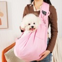 Draagtas voor honden over de schouder 75 x 65 cm Comfortabele tas voor uitlaten en reizen Huisdieren tot 7,5 kg Buitenste zak Verstelbare schouderband 7