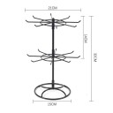 Draaiende sieradenstandaard 32 × 21 × 15 cm Twee-laags metalen organizer voor kettingen, armbanden, ringen en horloges sieradenstandaard 2