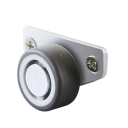 Draaiwielen voor meubels 53×33×20 mm, TPE rubber en verzinkt staal, montagehoogte 18 mm, gatafstand 40 mm, zilver 4