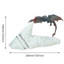 Dragão a soltar fogo 3D impressão LED iluminação USB alimentação 20 x 10 cm Decoração de fantasia para o lar 4