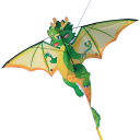 Dragon volant en forme de dragon chinois 150 x 120 cm Dragon vert et jaune avec corde de 50 m Dragon en polyester résistant pour le divertissement 1