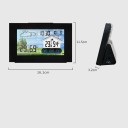 Drahtlose Wetterstation 161 x 115 mm Farb-Touchscreen Thermometer Hygrometer Wecker IPX4-Sensor USB- und batteriebetrieben 2