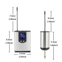 Drahtloses Lavalier- und Headset-Mikrofon mit tragbarem Sender, Reichweite 50 m, 6,35 mm Klinkenstecker, Micro-USB-Ladung, silber für Vorträge 2