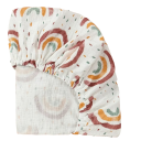 Drap de lit pour lit d'enfant jusqu'à 83 × 43 × 5 cm Drap-housse en mousseline de coton Forme ovale Coloré avec motifs 6