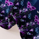 Drap housse élastique 71x132cm avec impression de fleurs et de papillons Drap housse Doux Agréable au toucher Sommeil confortable Entretien facile 3