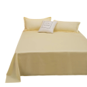 Drap plat uni sans élastique 150 x 230 cm Surface lisse pour un usage quotidien Logement étudiant 12