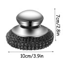 Drátěnca pentru vase 10 x 7 cm Oțel inoxidabil Perie metalică cu mânere Spirala de curățare puternică Drátěnca de bucătărie 2