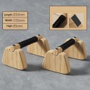 Drążki do pompek drewniane 20 cm Paraletka bukowa do ćwiczeń domowych Pompki Kalistenika Trening siłowy Nośność 300 kg 6