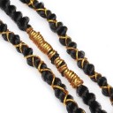 Dreadlocky Zlaté copánky 5m x 1mm Třpytivá elastická šňůrka Vlasové doplňky Africké pletené účesy Styling Dekorativní vlasová ozdoba 2