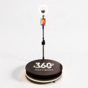Drehbare Fotobox 360° 80 cm Panoramische Selfie-Plattform RGB LED Ringlicht Fernbedienung Transportkoffer Schwarz Für Veranstaltungen 1