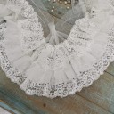 Drei-lagige gefaltete Chiffon-Stoff mit Stickerei 91 cm Breite 10 cm Dekorative Volantspitze zum Nähen von Bekleidungsdekorationen 3