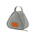 Dreieckige Thermotasche 13,5 x 7 x 13 cm, mit Reißverschluss, neutrale Farbe, kleine isolierte Tasche für Lebensmittel, Getränke, tragbare Tasche, Mini-Lunchbox 1