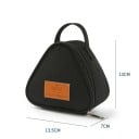 Dreieckige Thermotasche 13,5 x 7 x 13 cm, mit Reißverschluss, neutrale Farbe, kleine isolierte Tasche für Lebensmittel, Getränke, tragbare 10