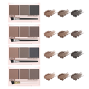 Dreifarbiger Puder-Augenbrauenschatten mit Pinsel 5 g Palette zum Formen und Hervorheben der Augenbrauen Natürliche Färbung Professionelles Make-up-Tool 2