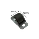 Drejbare møbelhjul 12 mm med monteringsbase 12,8×28 mm, bredde 9 mm, metal konstruktion, sort, til små møbeldelene 3