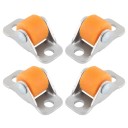 Drejbare møbelhjul 4 stk, diameter 12 mm, bredde 9 mm, base 12,8×28 mm, monteringshul 4,2 mm, orange udførelse, til let møbel 1