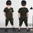 Drenge camouflage t-shirt og bukser L1576 3