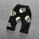 Drenge joggingbukser med kranieprint - Sort 1