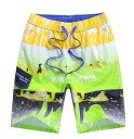 Drenge strandshorts med kamelfarvet mønster J1327 2