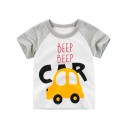Drenge-T-shirt med bil B1412 4