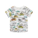 Drenge-T-shirt med bil B1416 8