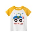 Drenge-T-shirt med bil B1416 4