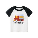 Drenge-T-shirt med bil B1416 5