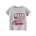 Drenge-T-shirt med bil B1416 9