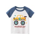 Drenge-T-shirt med bil B1416 7