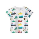 Drenge-T-shirt med bil B1416 2