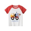 Drenge-T-shirt med bil B1416 6