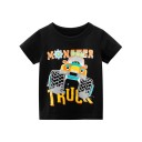 Drenge-T-shirt med bil B1434 2
