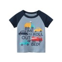 Drenge-T-shirt med bil B1434 3