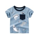 Drenge t-shirt med haj 2