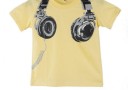 Drenge-T-shirt med hovedtelefonprint J1945 2