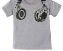Drenge-T-shirt med hovedtelefonprint J1945 3