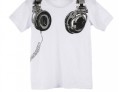 Drenge-T-shirt med hovedtelefonprint J1945 4