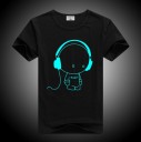 Drenge-T-shirt med selvlysende print J676 1