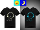 Drenge-T-shirt med selvlysende print J676 2