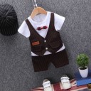 Drenge-T-shirt med vest og shorts L1141 7