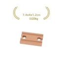 Dřevěná bikonkávní kolej 7,4 x 4 x 1,2 cm Propojovací díl pro úpravu tratí Vložný prvek pro přesné spojení dřevěné vlakové dráhy 2