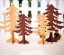 Dřevěná dekorace vánoční strom 1
