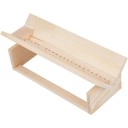 Dřevěná děrovací kolébka pro vazbu knih sada 3 ks s V-držákem 215x90x54 mm přírodní dřevo světlá pro ruční knihařství 1