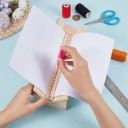 Dřevěná děrovací kolébka pro vazbu knih sada 3 ks s V-držákem 215x90x54 mm přírodní dřevo světlá pro ruční knihařství 2