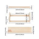 Dřevěná děrovací kolébka pro vazbu knih sada 3 ks s V-držákem 215x90x54 mm přírodní dřevo světlá pro ruční knihařství 4